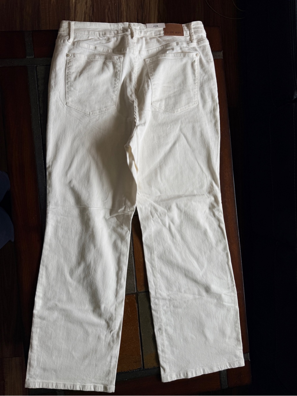Judy blues 20w high waisted white flare wide leg rope waist design western BNWT
